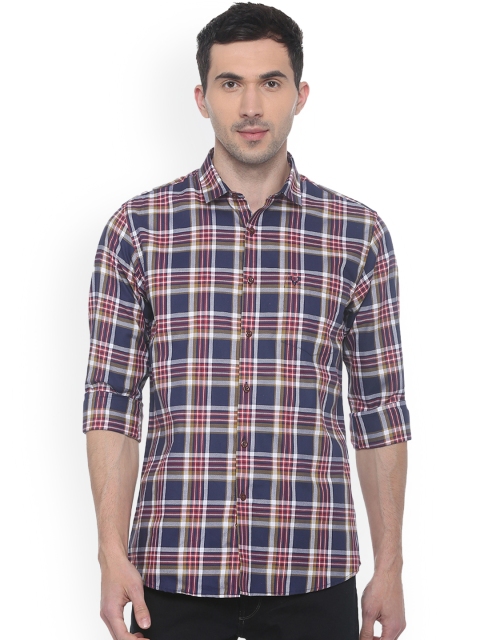 

Allen Solly Men Blue & Red Slim Fit Checked Casual Shirt