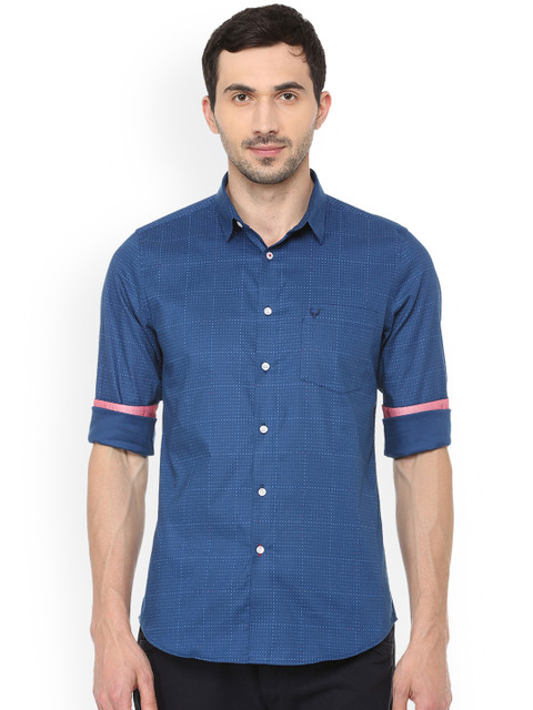

Allen Solly Men Blue Slim Fit Printed Casual Shirt