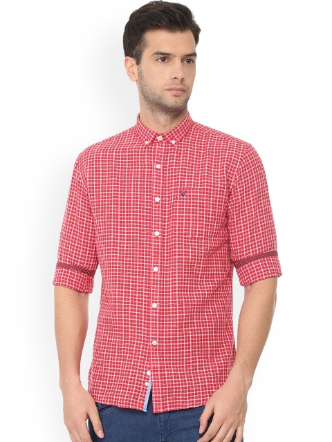

Allen Solly Men Red Regular Fit Checked Casual Shirt