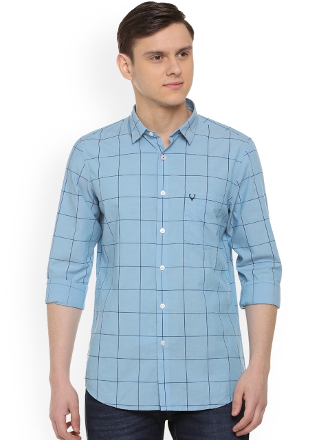 

Allen Solly Men Blue Slim Fit Checked Casual Shirt