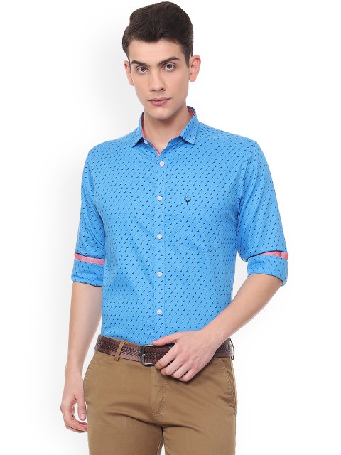 

Allen Solly Men Blue Slim Fit Printed Casual Shirt