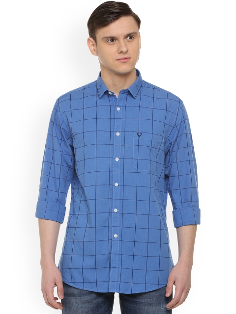 

Allen Solly Men Blue Regular Fit Checked Casual Shirt