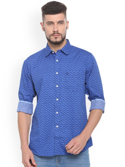 

Allen Solly Men Blue Slim Fit Printed Casual Shirt