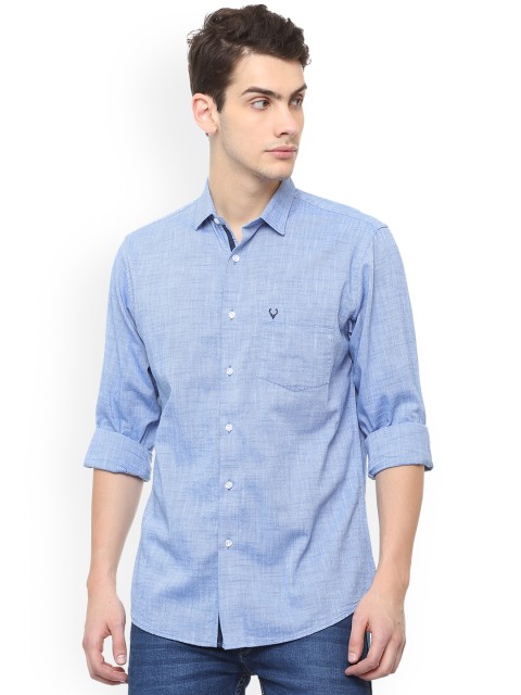 

Allen Solly Men Blue Slim Fit Solid Casual Shirt