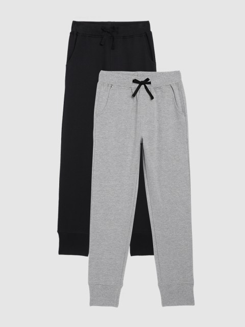 

YK Basics Boys Pack of 2 Joggers, Black