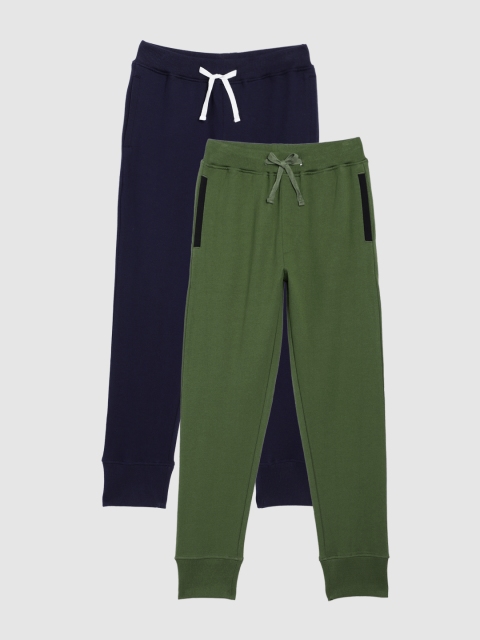 

YK Basics Boys Pack of 2 Joggers, Olive
