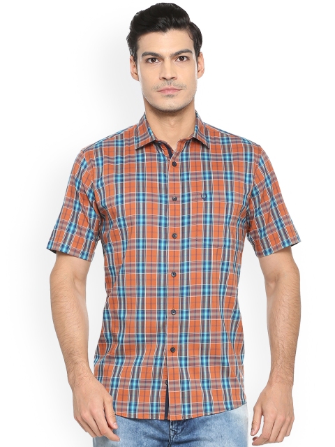 

Allen Solly Men Orange Slim Fit Checked Casual Shirt