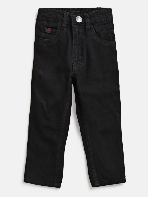 

Palm Tree Boys Black Regular Fit Mid-Rise Clean Look Jeans
