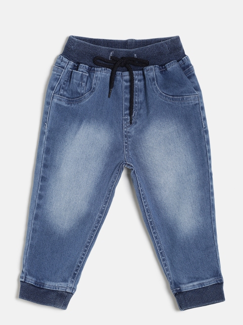 

Gini and Jony Boys Blue Mid-Rise Clean Look Joggers