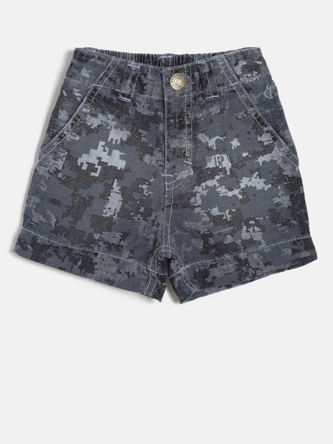 

Gini and Jony Boys Grey Printed Regular Fit Shorts