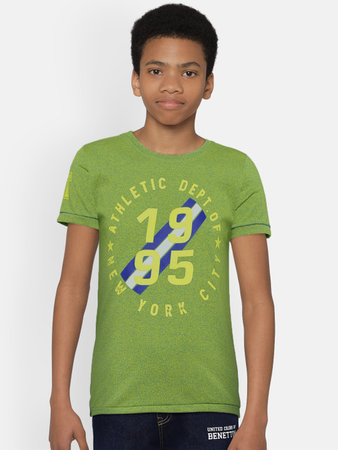 

Palm Tree Boys Green Printed Round Neck T-shirt