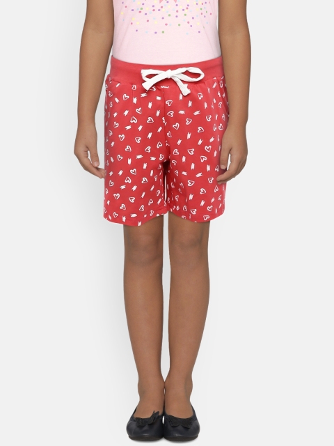 

Palm Tree Girls Pink & White Printed Regular Fit Shorts