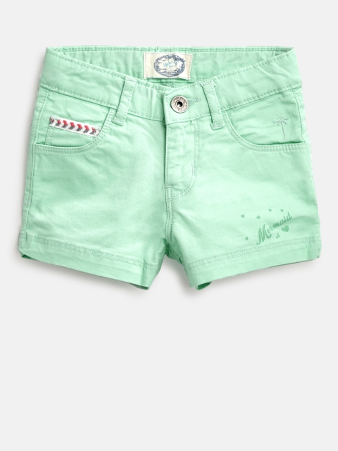 

Palm Tree Girls Green Solid Regular Shorts