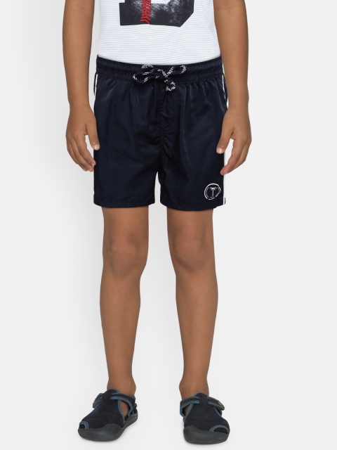 

Palm Tree Boys Navy Blue Solid Regular Shorts