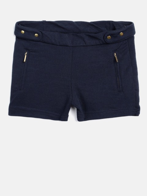 

Gini and Jony Girls Navy Blue Solid Regular Fit Shorts
