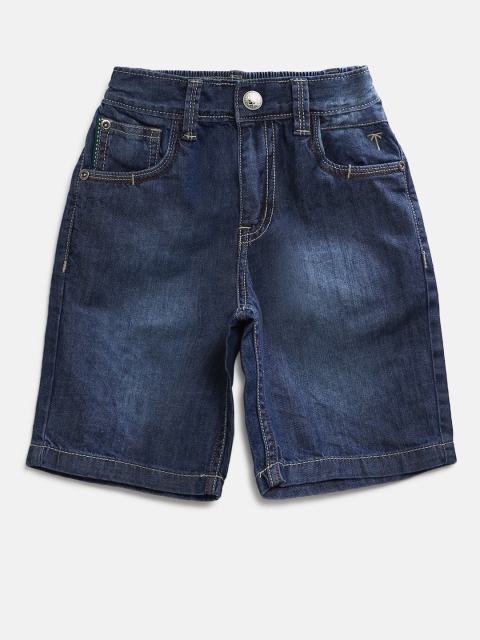 

Palm Tree Boys Navy Blue Solid Denim Shorts