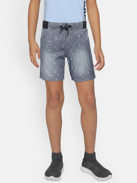 

Gini and Jony Boys Blue Printed Regular Fit Regular Shorts