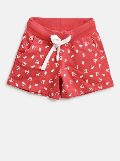 

Palm Tree Girls Red & White Printed Regular Fit Shorts