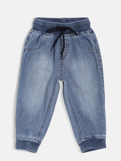 

Gini and Jony Boys Blue Jogger Mid-Rise Clean Look Stretchable Denim Jeans