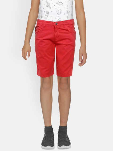 

Palm Tree Boys Red Solid Regular Fit Regular Shorts