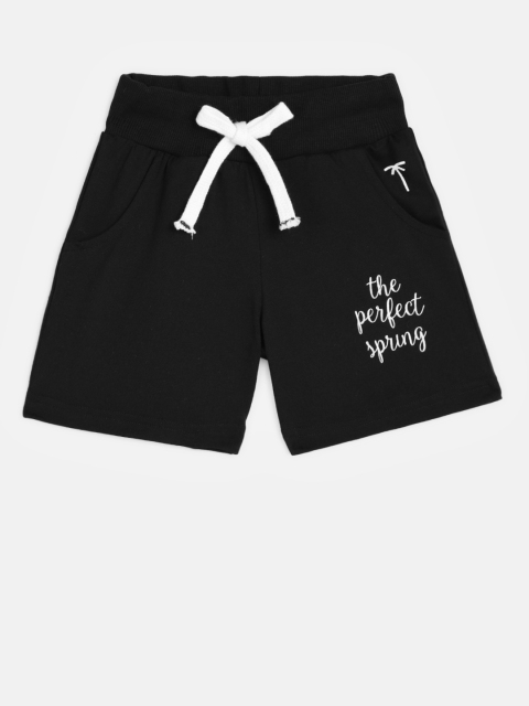 

Palm Tree Girls Black Printed Regular Fit Shorts