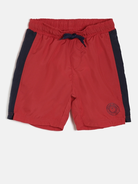 

Palm Tree Boys Red Solid Regular Fit Shorts