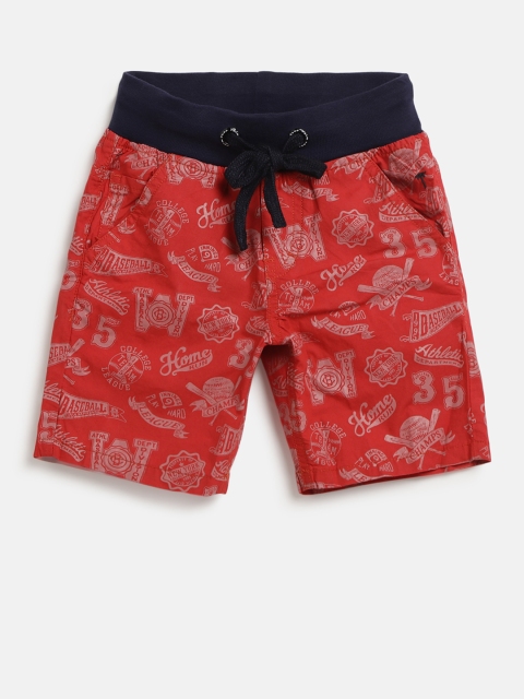 

Palm Tree Boys Red Printed Regular Fit Shorts