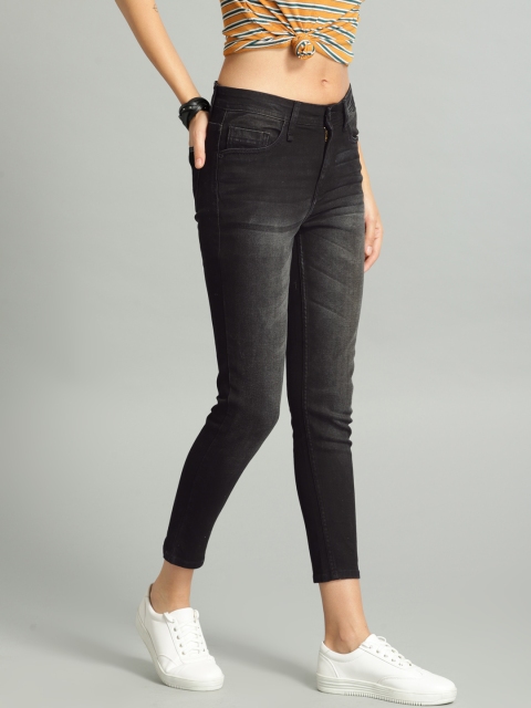 

Roadster Women Black Skinny Fit Mid-Rise Clean Look Stretchable Jeans