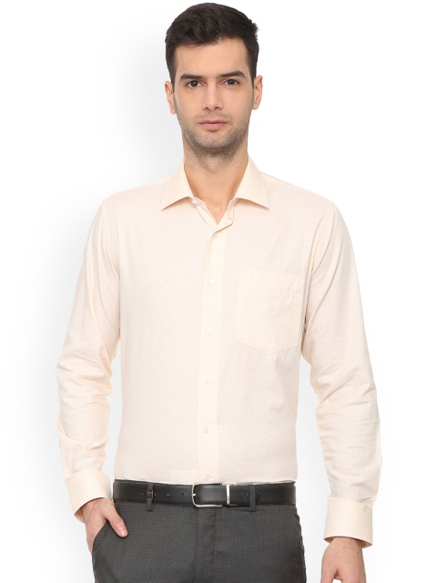 

Van Heusen Men Yellow Slim Fit Checked Formal Shirt