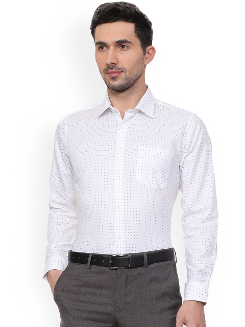 

Van Heusen Men White Slim Fit Printed Formal Shirt