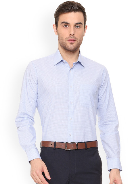 

Van Heusen Men Blue Slim Fit Checked Formal Shirt