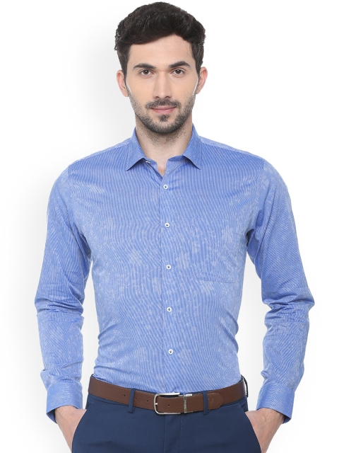 

Van Heusen Men Blue Slim Fit Striped Formal Shirt