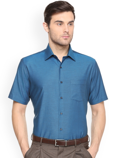 

Van Heusen Men Blue Regular Fit Self Design Formal Shirt