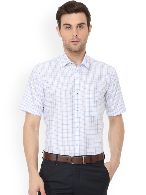 

Van Heusen Men White Regular Fit Checked Formal Shirt
