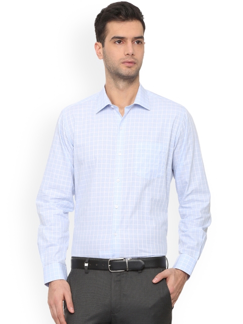 

Van Heusen Men Blue Regular Fit Checked Formal Shirt