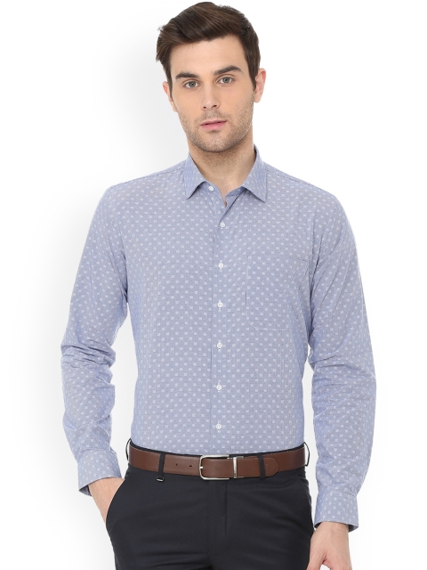 

Van Heusen Men Blue Slim Fit Self Design Formal Shirt