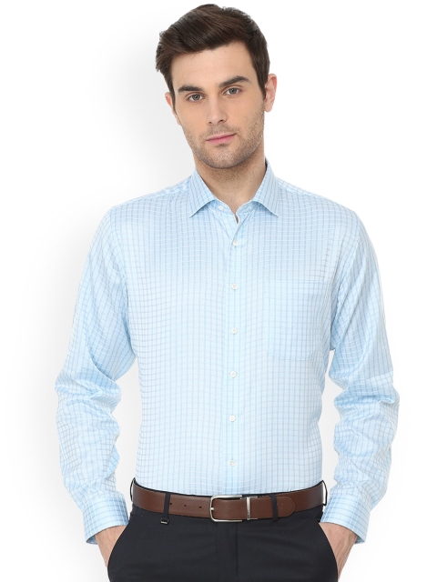 

Van Heusen Men Blue Regular Fit Checked Formal Shirt