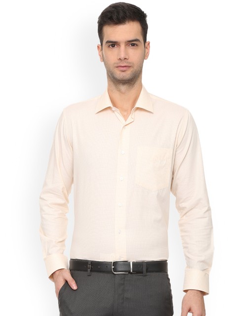 

Van Heusen Men Yellow Slim Fit Checked Formal Shirt