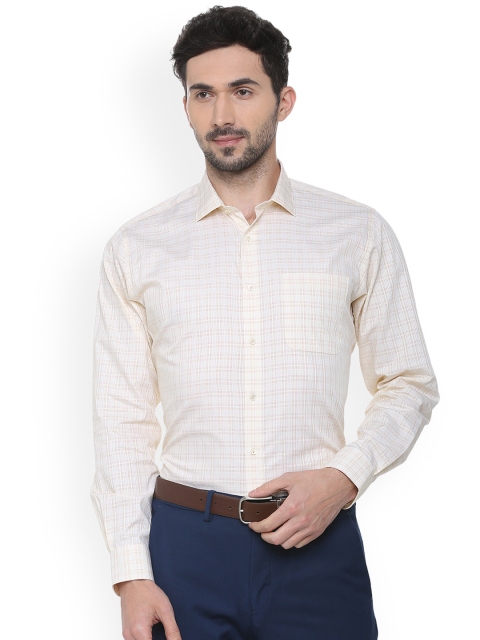 

Van Heusen Men Yellow Regular Fit Self Design Formal Shirt