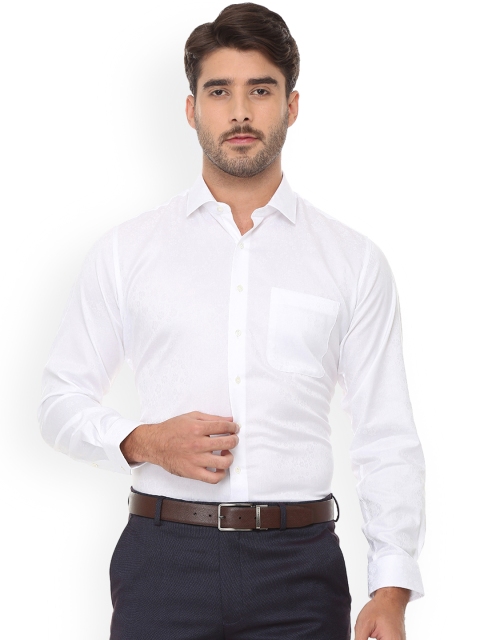 

Van Heusen Men White Regular Fit Self Design Formal Shirt