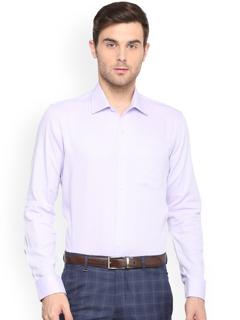 

Van Heusen Men Purple Slim Fit Self Design Formal Shirt