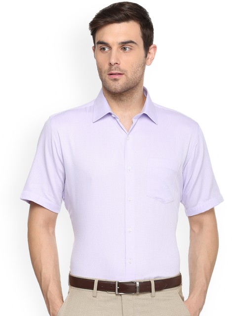 

Van Heusen Men Purple Regular Fit Self Design Formal Shirt