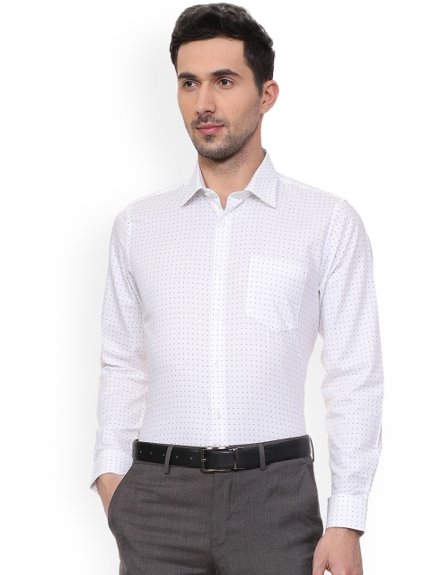 

Van Heusen Men White Slim Fit Printed Formal Shirt