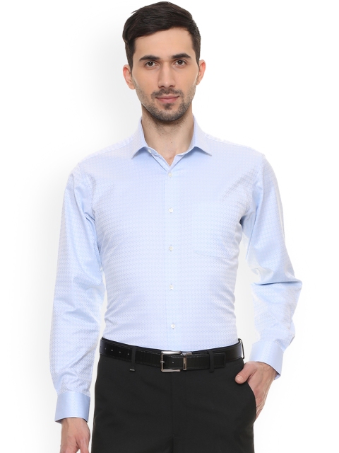 

Van Heusen Men Blue Regular Fit Self Design Formal Shirt
