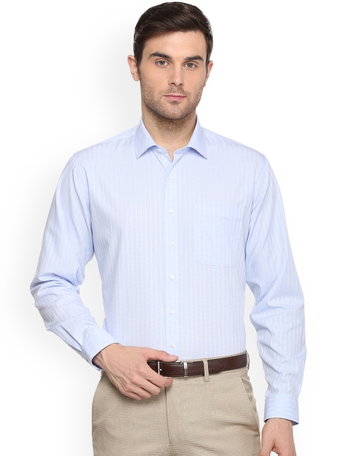 

Van Heusen Men Blue Regular Fit Self Design Formal Shirt