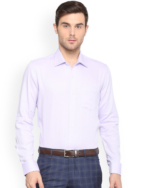 

Van Heusen Men Purple Slim Fit Self Design Formal Shirt