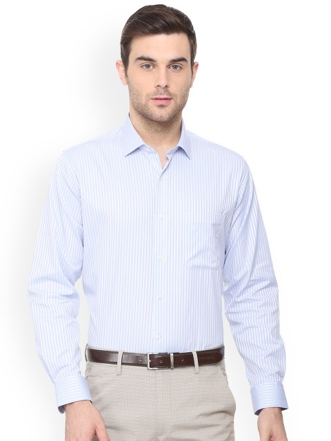 

Van Heusen Men Blue Regular Fit Striped Formal Shirt