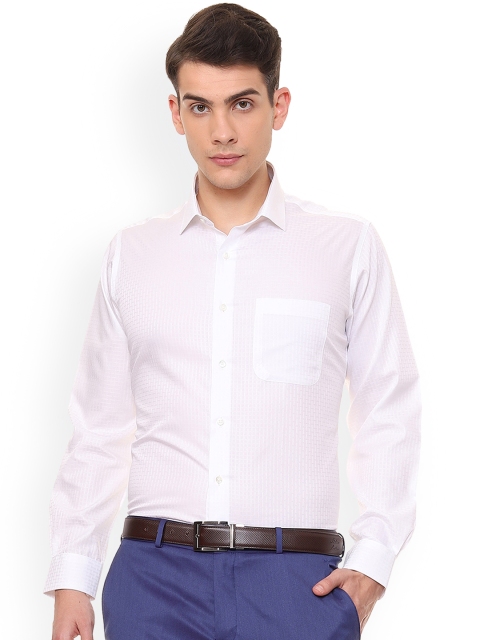 

Van Heusen Men White Regular Fit Self Design Formal Shirt