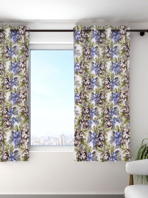 

HOUZZCODE Multicoloured Room Darkening Curtain, Multi