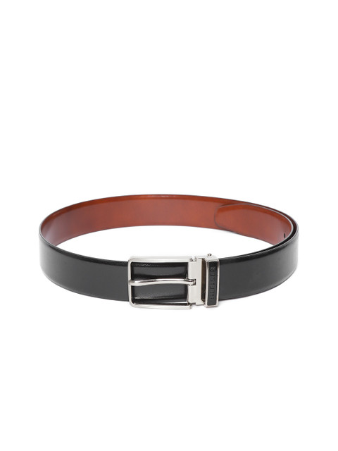 

Tommy Hilfiger Men Black & Brown Solid Reversible Leather Belt